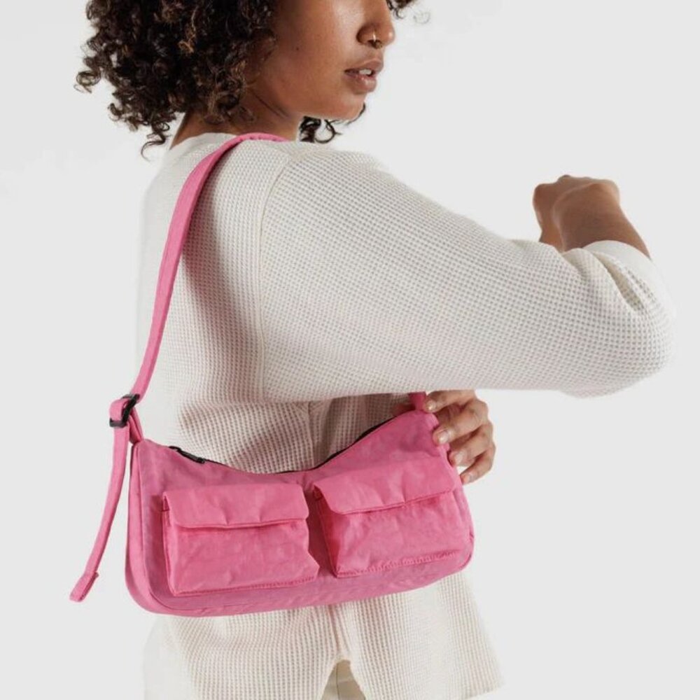 NWOT Baggu Cargo Shoulder Bag - Azalea Pink - Picture 3 of 3